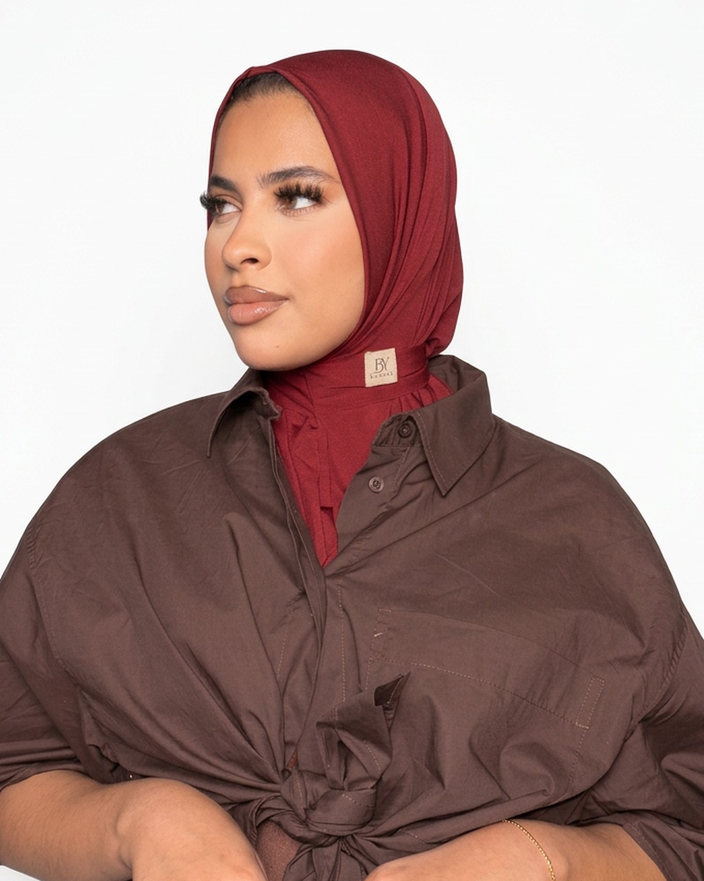 Slip-on hijab BURGUNDY